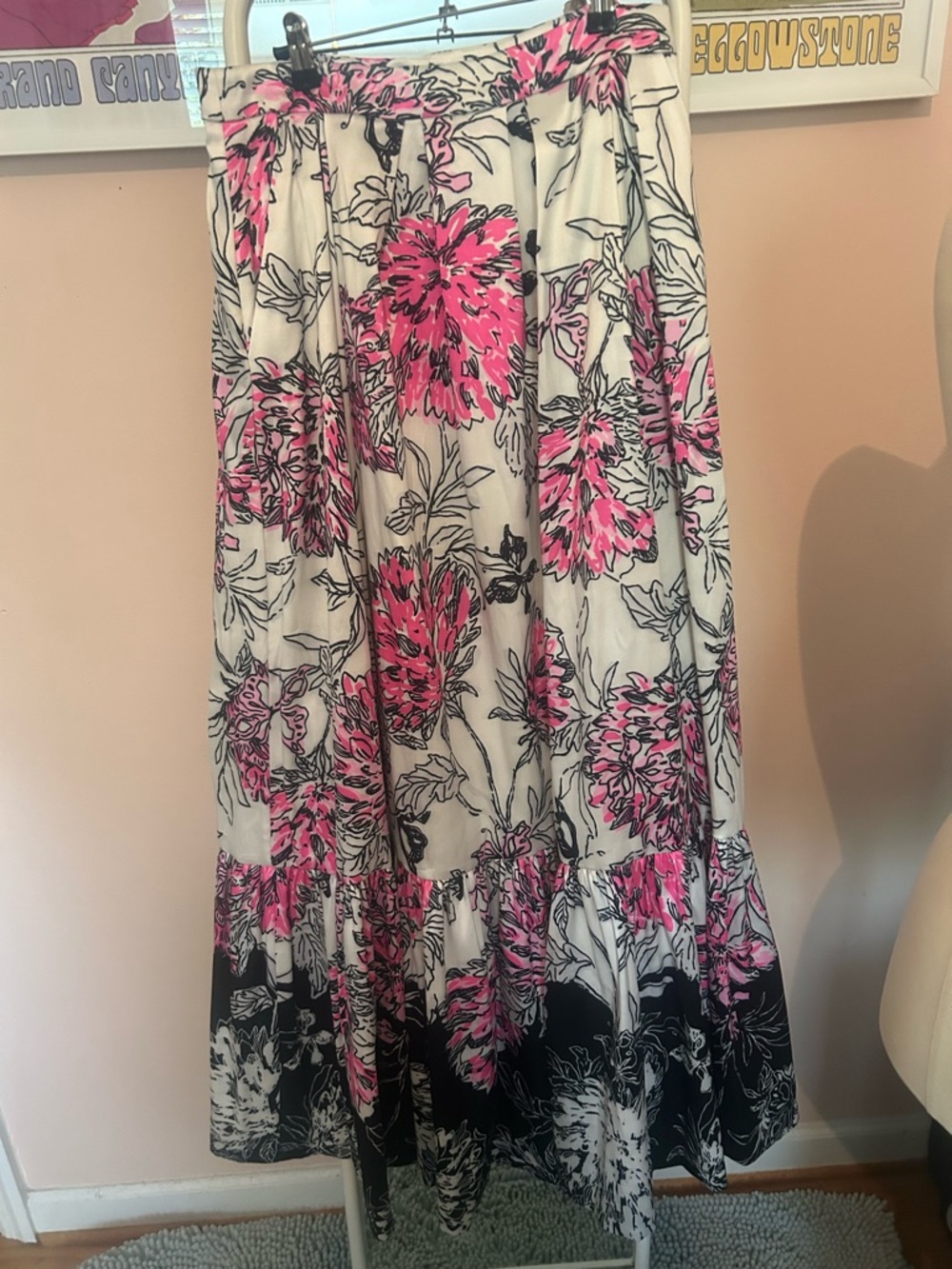 Lilly Pulitzer Inaya Floral Maxi skirt All Dahled Up